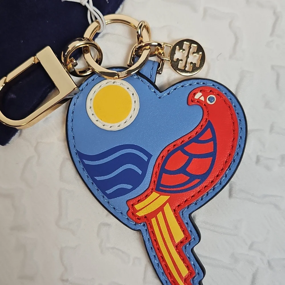 TORY BURCH PARROT KEYFOB/ PURSE CHARM